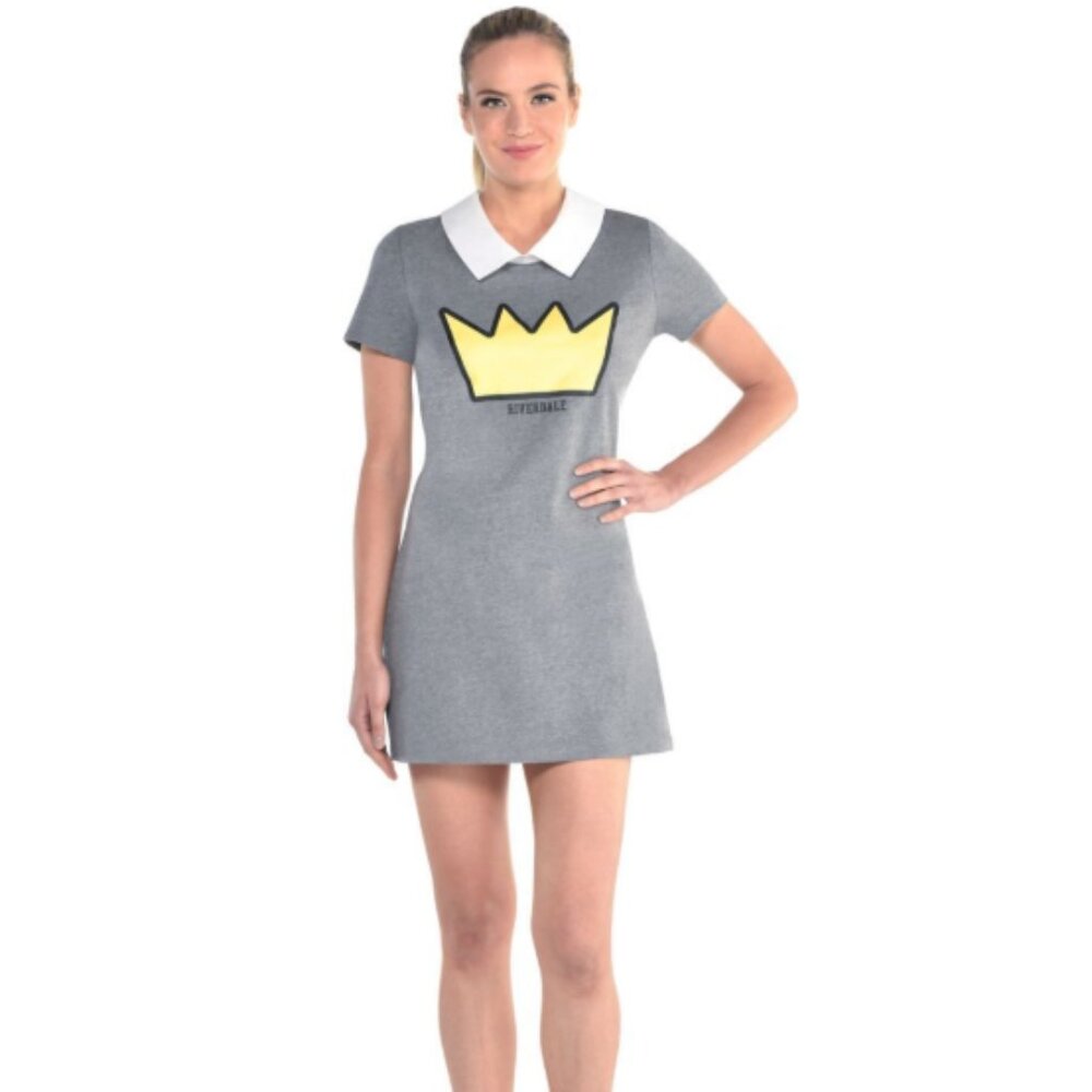 Riverdale Betty Cooper JRS A Line Dress Costume Cosplay Halloween Gray Size M/L